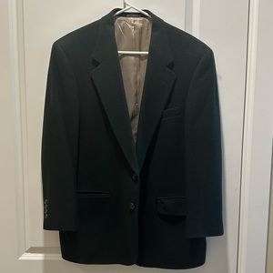 Stafford Olive Green Sports Blazer: 100% Camel Hair